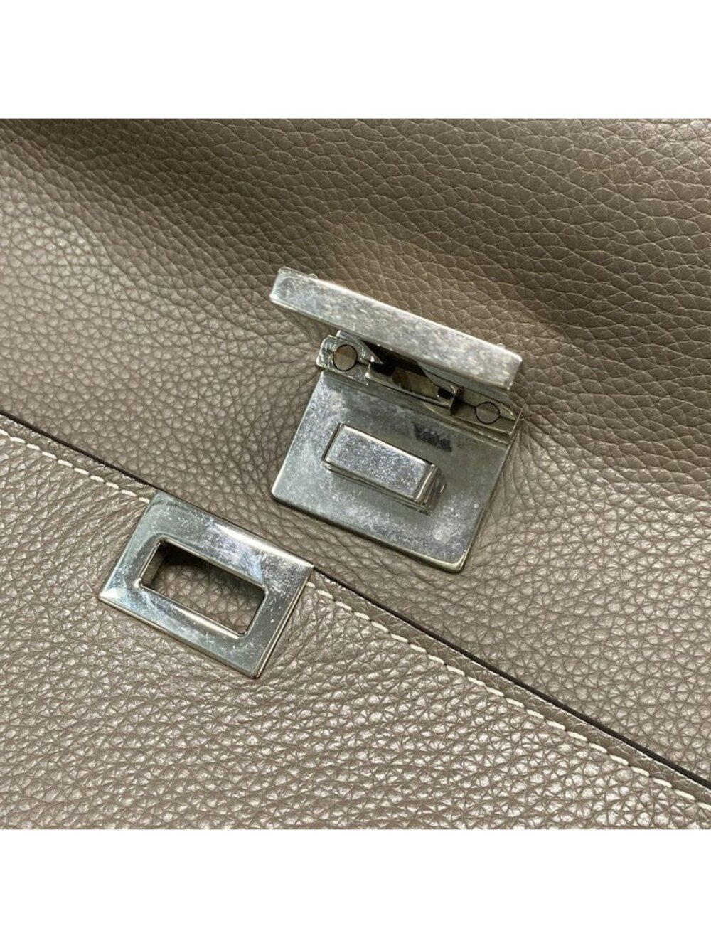 Celine Handbag Trapeze Gray Leather - Picture 12 of 15